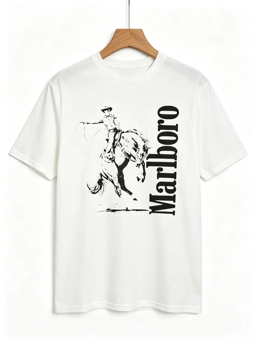 Western Cowboy Marlboro 90s Style Graphics Womens Mens T-shirt Unisex